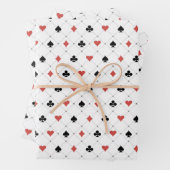 Deksel van kaartenpatroon inpakpapier vel (In situ)