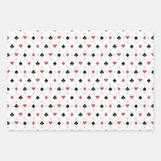 Deksel van kaartenpatroon inpakpapier vel (Voorkant)
