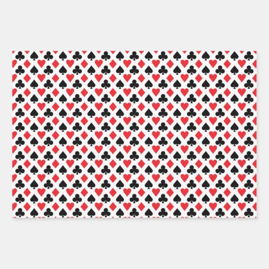 Deksel van kaartenpatroon inpakpapier vel (Voorkant 3)