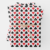 Deksel van kaartenpatroon inpakpapier vel (In situ)