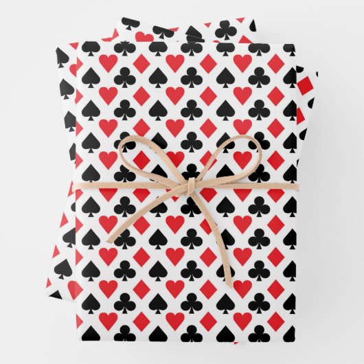 Deksel van kaartenpatroon inpakpapier vel (In situ)