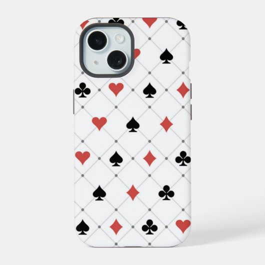 Deksel van kaartenpatroon iPhone 15 case (Achterkant)