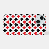 Deksel van kaartenpatroon iPhone 15 case (Achterkant horizontaal)