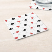 Deksel van kaartenpatroon kartonnen onderzetters (Schuin)