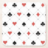 Deksel van kaartenpatroon kartonnen onderzetters (Voorkant)