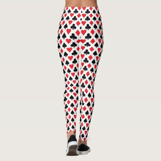 Deksel van kaartenpatroon leggings (Achterkant)