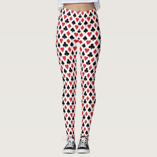 Deksel van kaartenpatroon leggings (Voorkant)