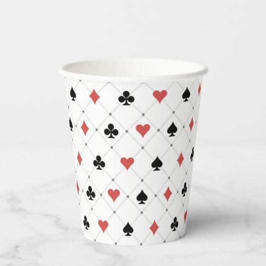 Deksel van kaartenpatroon papieren bekers (Achterkant)