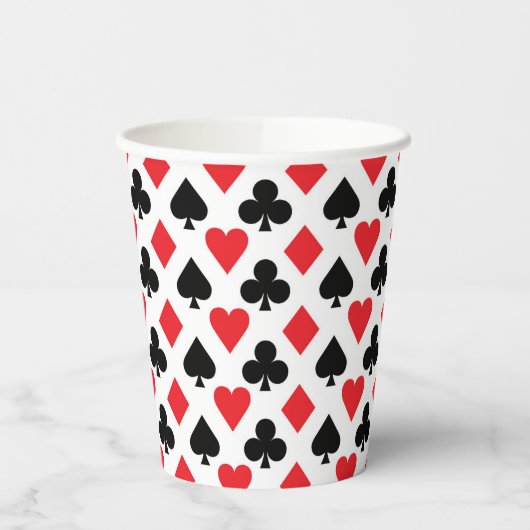 Deksel van kaartenpatroon papieren bekers (Links)
