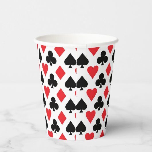 Deksel van kaartenpatroon papieren bekers (Rechts)