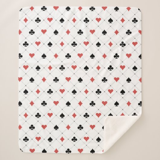 Deksel van kaartenpatroon sherpa deken (Voorkant)