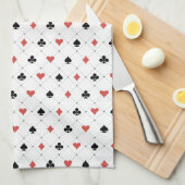 Deksel van kaartenpatroon theedoek (Quarter Fold)