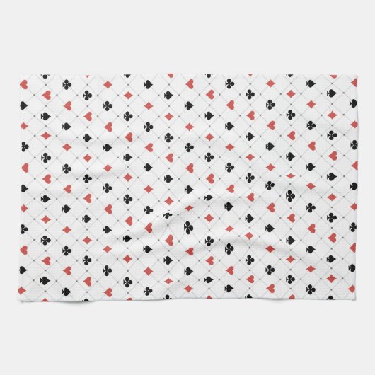 Deksel van kaartenpatroon theedoek (Horizontaal)
