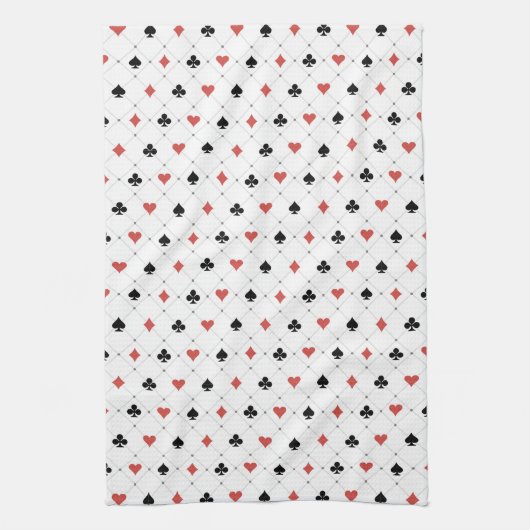 Deksel van kaartenpatroon theedoek (Verticaal)