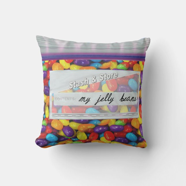 Deksel van Snoep Jelly Beans Decoratief Sierkussen (Voorkant)