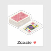 Deksel van speelkaarten sticker (Vel)