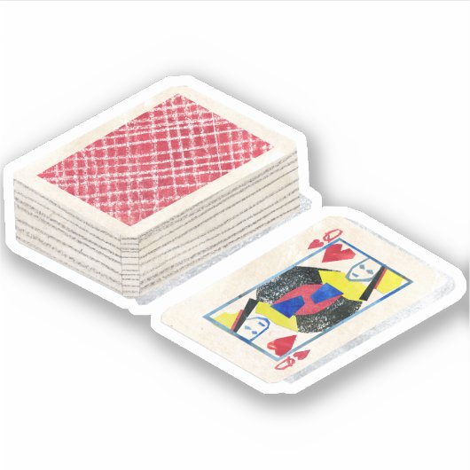 Deksel van speelkaarten sticker (Voorkant)