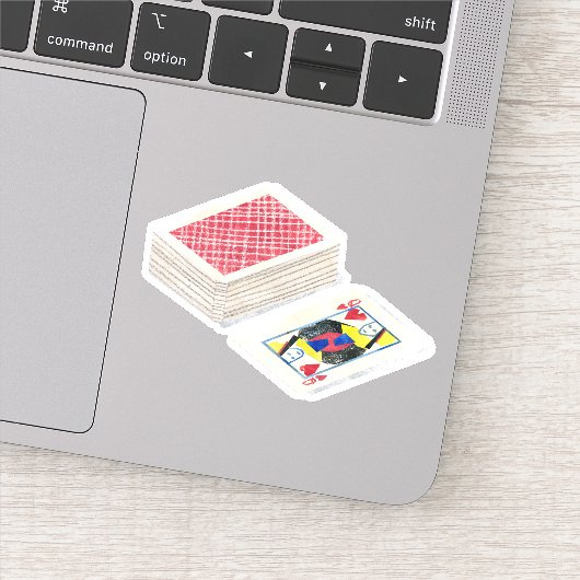 Deksel van speelkaarten sticker (Detail)