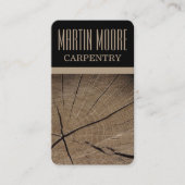 Deksel van timmerhout visitekaartje (Voorkant)