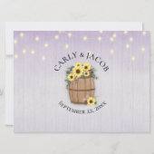 Deksel van zonnebloemen Gastteken (Achterkant)