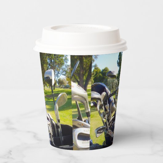 Deksel vol Golfclusters, papierbekertjes Papieren Bekers (Links)