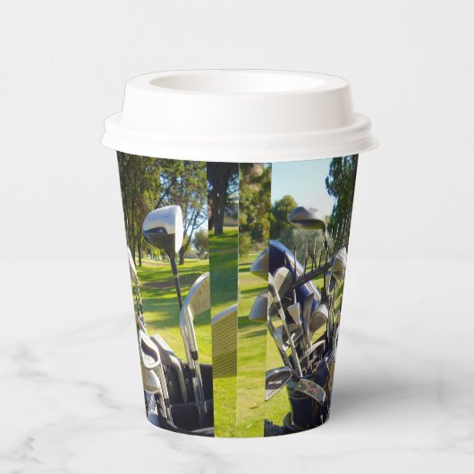 Deksel vol Golfclusters, papierbekertjes Papieren Bekers (Rechts)