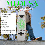 Deksel voor aangepaste skateboard van Medusa<br><div class="desc">Medusa Custom Skateboard Deck Word niet omgezet in steen wanneer je op dit professionele kwaliteitskateboarddek rijdt. Ontwerp van afbeelding: Titan Goddess Medusa niet inbegrepen: Wielen,  vrachtwagens,  uitbreidingskussens,  hardware,  strippen</div>