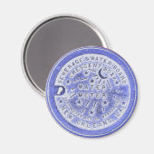 Deksel watermeter in blauw magneet (Voorkant / Achterkant)