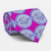 Deksel watermeter in blauw stropdas (Opgerold)