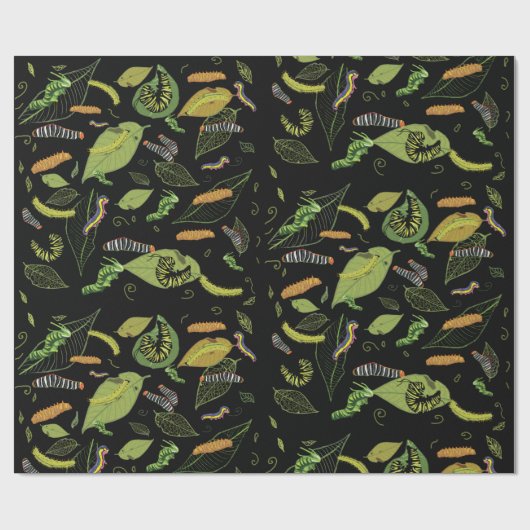 Dekselaar en bladeren, prachtige tuinkunst cadeaupapier (Vlak)