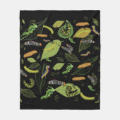 Dekselaar en bladeren, prachtige tuinkunst fleece deken (Voorkant)