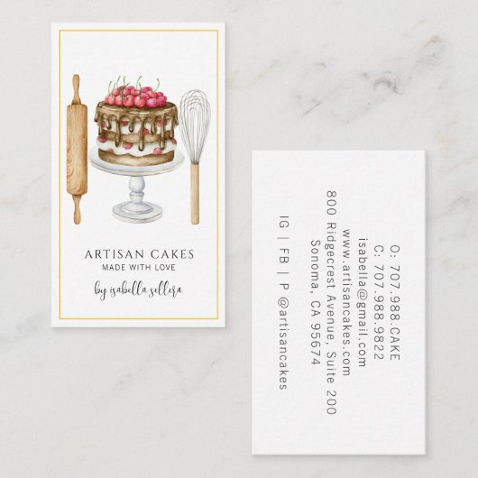 Dekselaar Waterverf remgereedschap Visitekaartje (Voorkant / Achterkant)