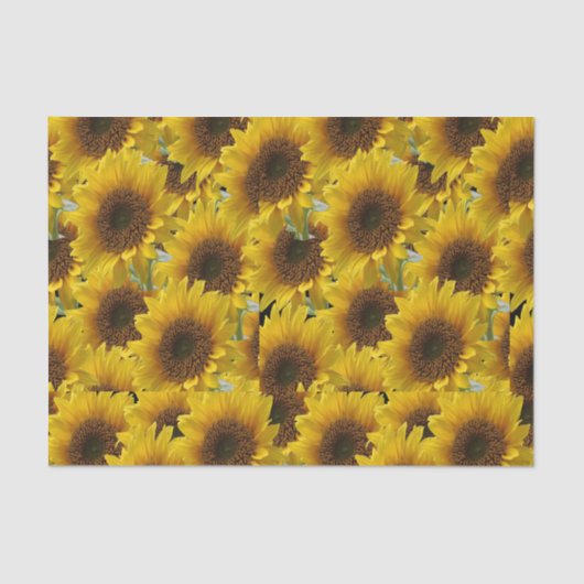 Dekselpapier zonnebloemen tissuepapier (Voorkant)