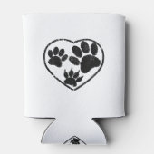 Deksels van rubber en van gesmeed haar blikjeskoeler (Achterkant)