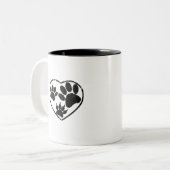 Deksels van rubber en van gesmeed haar tweekleurige koffiemok (Voorkant links)