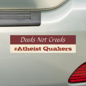 Deksels zonder deksels/atheïsten bumpersticker (Op auto)