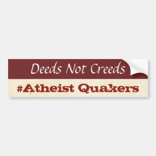 Deksels zonder deksels/atheïsten bumpersticker