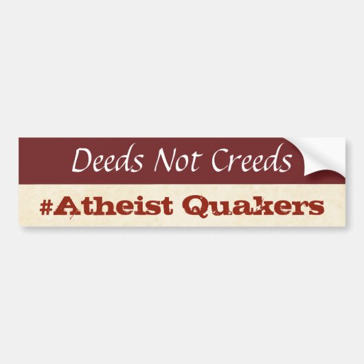 Deksels zonder deksels/atheïsten bumpersticker (Voorkant)
