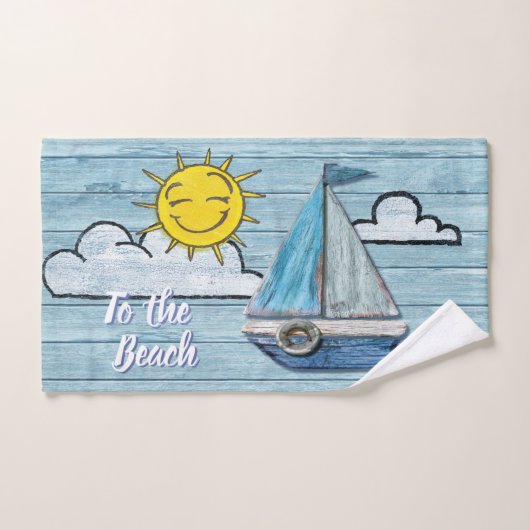 Dekset Driftwood Beach-ontwerp Bad Handdoek (Handdoek)