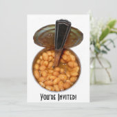 Dekte bonen in blik met spon kaart (Staand voorkant)