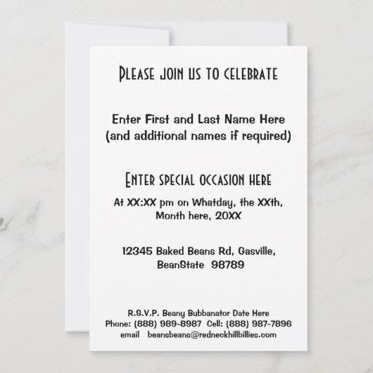 Dekte bonen in blik met spon kaart (Achterkant)