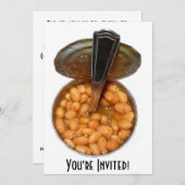 Dekte bonen in blik met spon kaart (Voorkant / Achterkant)