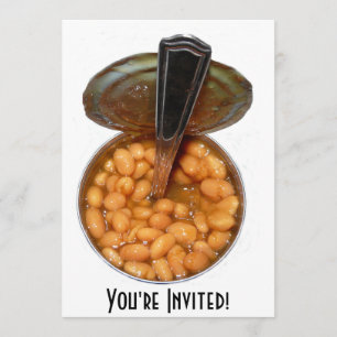 Dekte bonen in blik met spon kaart