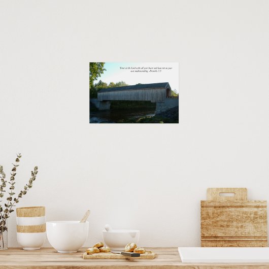 Dekte Bridge-Poster met Bijbelverse Poster (Keuken)