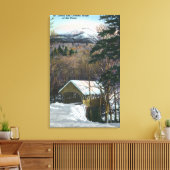 Dekte brug aan de Flume in Winter Canvas Afdruk (Insitu (Woonkamer))