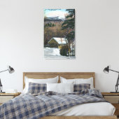 Dekte brug aan de Flume in Winter Canvas Afdruk (Insitu (Slaapkamer))