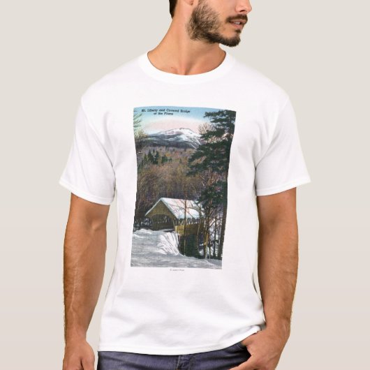 Dekte brug aan de Flume in Winter T-shirt (Voorkant)