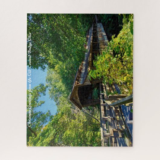 Dekte brug Ohio.kerstgroeten Legpuzzel (Verticaal)