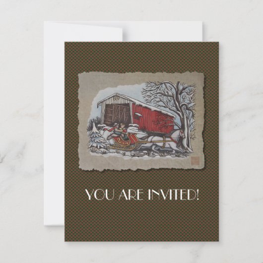 Dekte brug & Sleigh Kaart (Voorkant)