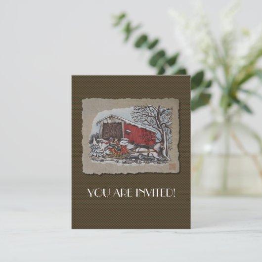 Dekte brug & Sleigh Kaart (Staand voorkant)